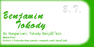 benjamin tokody business card